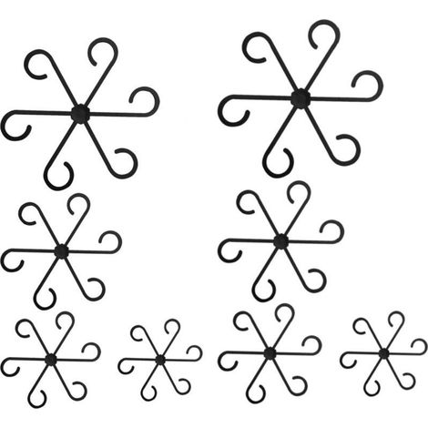 8 supports pour tiges de plantes, 4 tailles de supports pour tiges de plantes d'intérieur, crochets de support réutilisables en plastique pour treillis à fleurs, accessoires de culture de plantes (1/5)