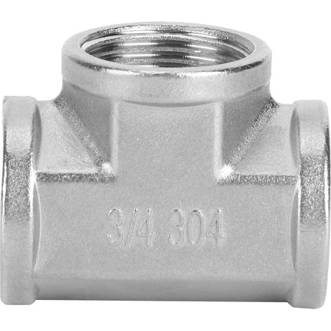 Denash 304 Edelstahl-Rohrverbindung für DIY-Industrie-Ohrwanne, einfach zu installieren, für Haushalts-Sanitärgaswerkzeuge, 1 Zoll x 1 Zoll x Innengewinde.
