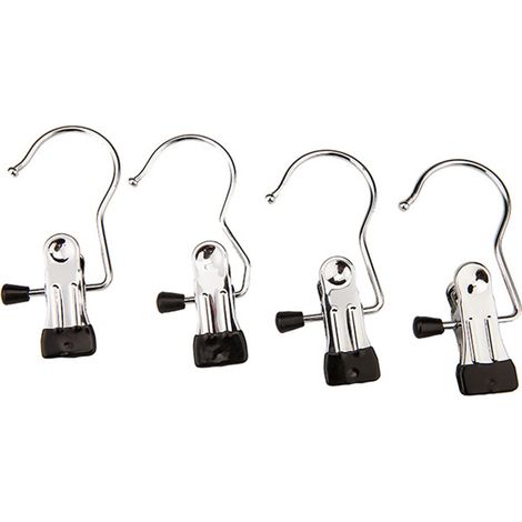 Lot de 4 crochets métalliques portables en acier inoxydable pour suspendre (1/5)