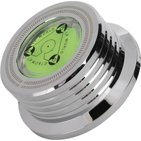 Poids de Disque en Métal, Stabilisateur de Disque de Platine, Stabilisateur de Disque en Aluminium, avec Niveau à Bulle, pour éliminer les Vibrations, pour Lecteurs de Disques Vinyles LP(argent) (1/5)