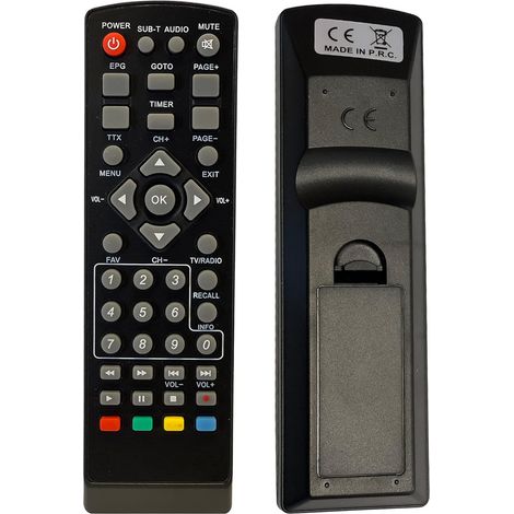 7-in-1 Universal Remote Control Compatible with DVB-T Digital Terrestrial Receivers: Strong, Engel, Metronic, Strom, LiveTNT, Xoro (1/5)