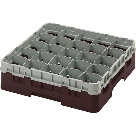 Casiers de lavage haut max 11.4 cm - 50 x 50 x 14.3 cm - Brun - Lot de 5 - Cambro