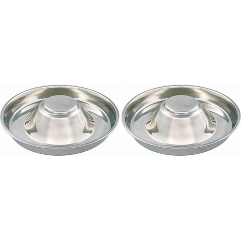 Lot de 2 Ecuelle Chien Acier Inoxydable 1,4 L 29 cm Anti-Renversement Alimentation Chiot