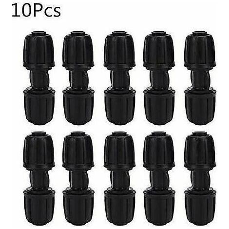 CRUEL Lot de 10 raccords droits pour système d'irrigation goutte à goutte de jardin, compatibles avec les tuyaux PE de 16 mm. (1/5)