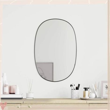 348224 Miroir mural Noir 60x40 cm (1/5)