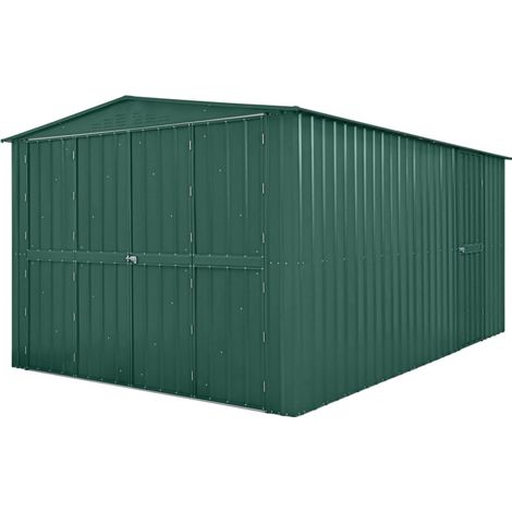 10 x 15 Feet Globel Dual Door Workshop Garage - Steel/Metal - Green