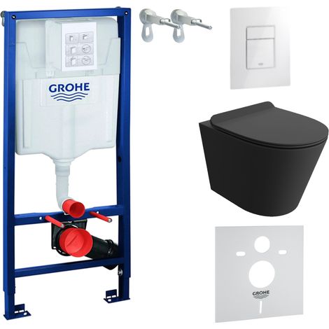 GROHE WC Set mit Vorwandelement, Wand-WC und Spülknopf (1/5)