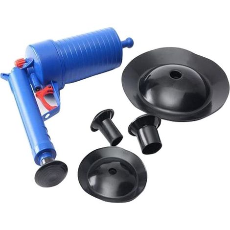Déboucheur Pompe à air comprimé haute pression avec 4 ventouses différentes pour déboucheur cuisine évier baignoire et toilette-A - RWBricolage › Plomberie › Nettoyage des canalisations › Déboucheur v (1/5)