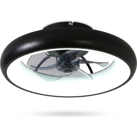 Ventilador Techo LED 36W Mando Distancia Negro 48 cm (1/5)