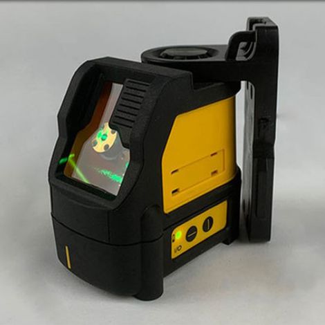 Niveau laser vert à 2 lignes croisées, haute précision, boîtier en plastique, outil de mesure à faisceau vert (1/2)