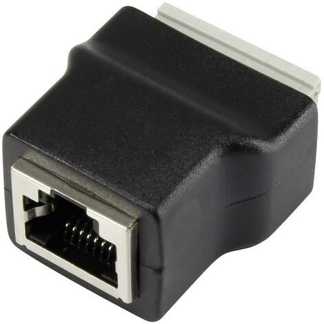 RJ45 femelle avec connexion enfichable TRU COMPONENTS 1243970 RJ45 embase femelle, verticale noir 1 pc(s) (1/4)