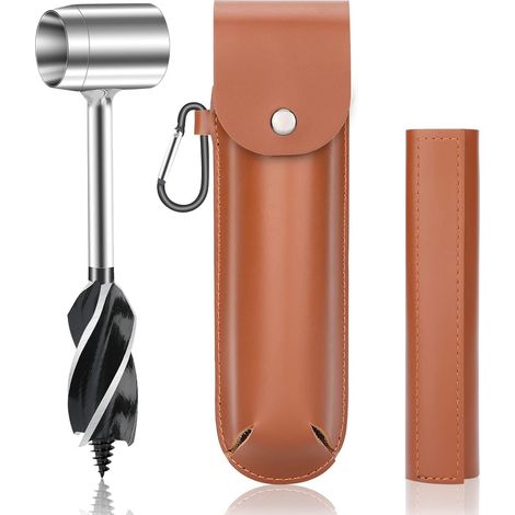 Survival Tool for Settlers Wood Alloy Steel Leather Black Oxide Straight Brand burtok Item Dimensions 16 x 4 x 2.8 centimetres Spiral Scotch Eye (1/5)