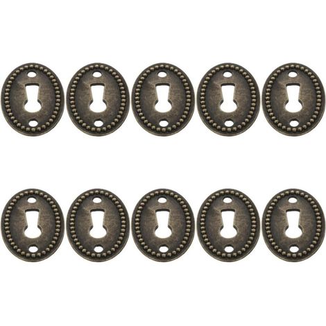 Ciieeo Lot de 10 couvercles ovales en alliage zinc pour serrures (1/5)