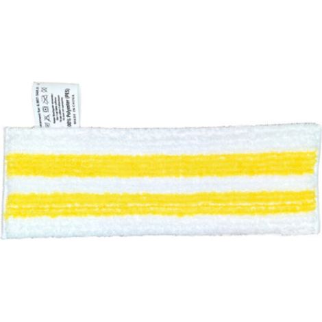 Accessoires pour nettoyeur vapeur Meixin Karcher : Balai métallique, grattoir pour Karcher SC1-5-4, chiffon en flanelle bouclée à doubles rayures jaunes (1 pièce)