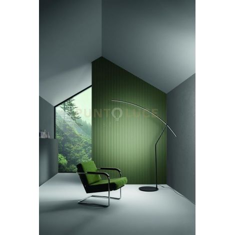 PIANTANA FOLAGA NERO LED 1230LM 3000K 30W DIMMERABILE H.190CM L.146CM
