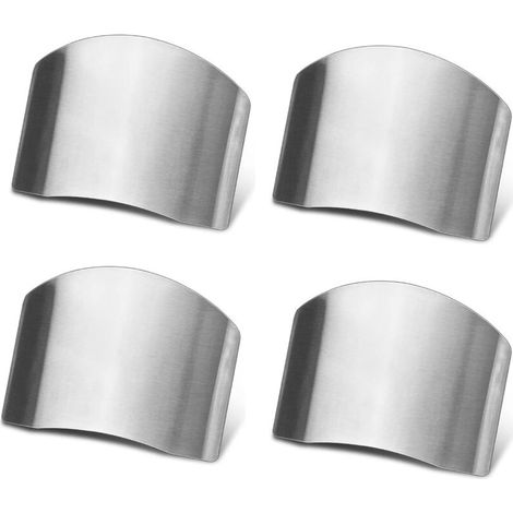 4 pièces Doigt protecteur en acier inoxydable Cutter Protection des Doigts Cuisine Outils Protecteur Découpant L'outil De Cuisine Perfect Kitchen Gadget pour Le Tranchage et la Découpe pour Cuisine