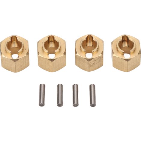 4 Pièces Adaptateur Hexagone Laiton 6mm pour TRX4M Traxxas, Accessoires Voiture Crawler 1/18 (1/5)
