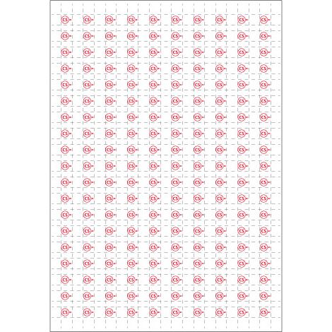 Planche A4 de 190 pictos en 10 x 10 mm Colonne sèche (alimentation) pour plan d'évacuation
