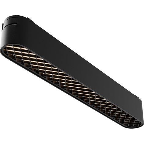 Spot rail 1 circuit noir linéaire grille LED 12W 3000K Maytoni (1/5)