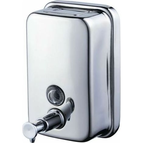 pair 18oz/ 500 ML Distributeur de Savon Mural pour Cuisine et Salle de Bain, Acier Inoxydable, Chrome Poli (1/5)
