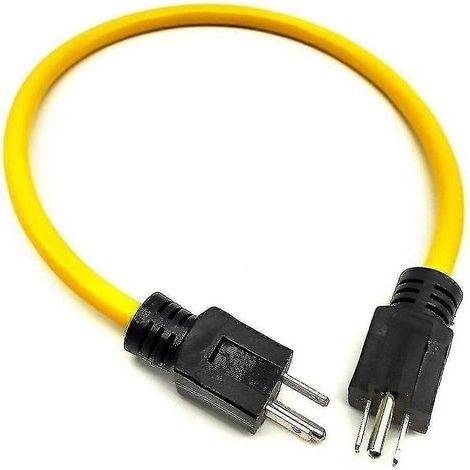 Câble adaptateur pour générateur NEMA 5-15P pour inverseur de source, rallonge (3 prises 12 AWG 125 V) U (1/5)