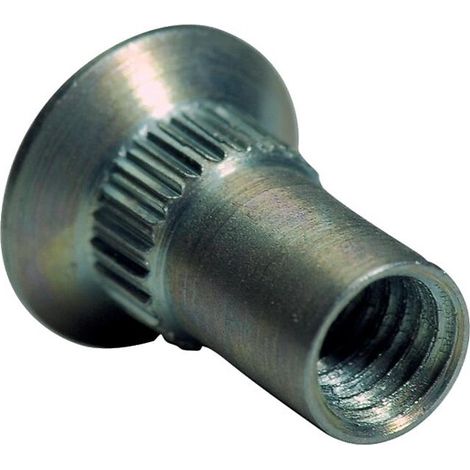 Vis de blindage acier zingué M5 x 12,7 pour cornières anti-effraction – Tête fraisée crantée – Pour perçage 6mm – Lot de 100 – Jean Jourjon (1/2)