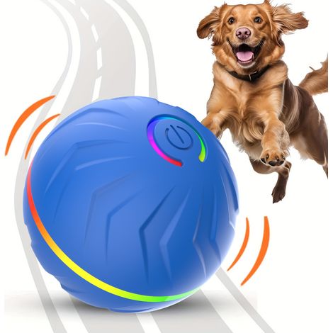 Interaktiver Smartball für Hunde, Hüpfball für Katzen – Robustes Spielzeug für aktive Haustiere, Blau