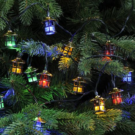 50 Multi Colour Traditional Victorian Lanterns Christmas Lights Mains Powered (1/3)