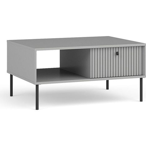 AX LIVING Couch Tisch Irelis 87 cm Grau mit Ablage