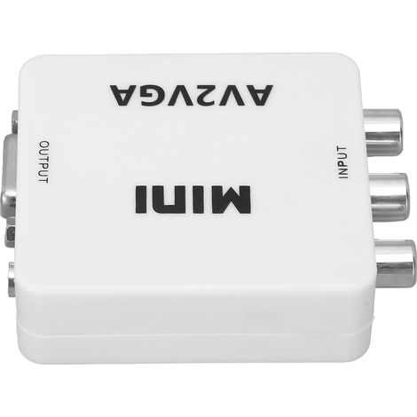 Mini 1080P AV zu VGA Konverter für PC und Fernseher mit integriertem Kabel (1/5)