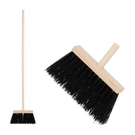 Besen Geco Indust Black WH, 240 mm, Industrie, schwarz, mit Stiel 1200 mm