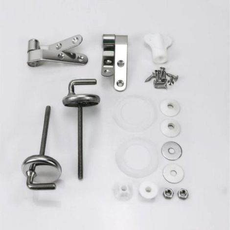 Charnieres Pour Siege De Toilette - Acier Inoxydable 304 - Pour Cuvette Standard - Ensemble Complet x1