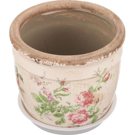 Blumentopf mit Rosenmuster 5 Zoll Vintage Übertopf für