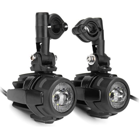 Phare LED auxiliaire moto 40 W anti-brouillard, lampe de sécurité compatible BMW R1200GS, F800GS, Versys et KTM (1/4)