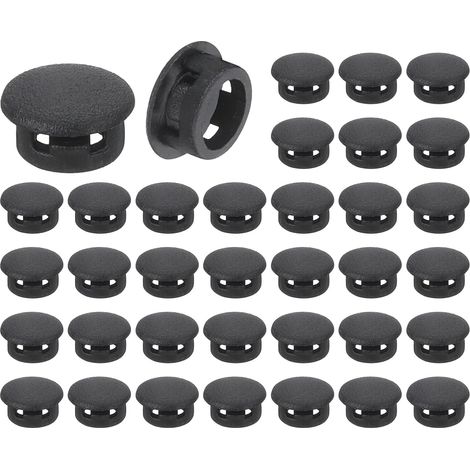 Bouchons de Protection pour Pieds - 36 Pièces - Plastique PE Noir - Antidérapant et Anti-rayures - Pour Chaises Tables et Meubles - Diamètre 10mm (1/5)