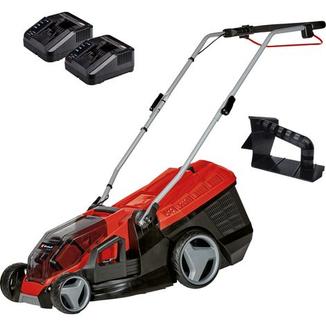 Einhell Akku-Rasenmäher GE-CM 36/36 Li M Kit (36 V, 36 cm Schnittbreite, bis 400 m², Brushless, Mulchfunktion, 40L Fangkorb, 25-75 mm Schnitthöhe, inkl. 2x 4,0 Ah Akkus + 2x Ladegerät) (1/5)