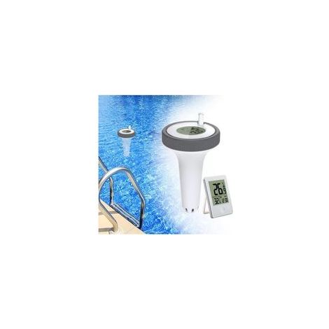 – Kabelloses digitales Poolthermometer – LCD-Bildschirm – Messbereich -40 bis +70 °C – Schwimmfähig für Pools, Whirlpools und Aquarien (1/5)