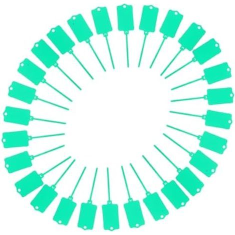 200-Piece Pack of Light Green PP Cable Ties with Labels, Waterproof and Easy to Install for Indoor Cable Management - (1/5)