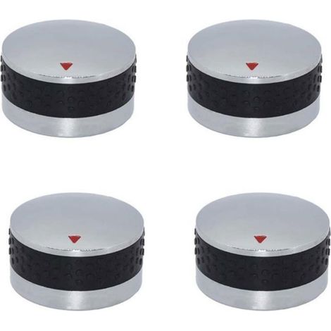 Bouton De Commande - Barbecue À Gaz - Diamètre 50 Mm - Hauteur 30 Mm - ABS Chromé - Lot De 4 (1/3)