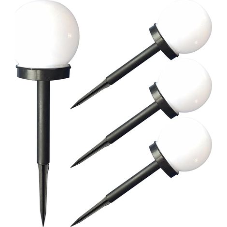 Lampes Solaires Extérieures de Bulle Lot de 4 Rechargeables Automatiquement pour Pelouse, Jardin et Espace Paysager (1/5)