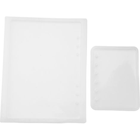 2er-Set Silikonformen in A5- und A7-Notizbuchform für DIY-Notizblockhüllen aus Epoxidharz und Kristallen (1/5)