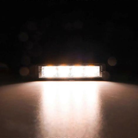Projecteur de travail LED universel pour voiture 4x4 (9-80 V), 15 cm (6 pouces), 24 LED, 72 W, blanc/jaune. (1/4)