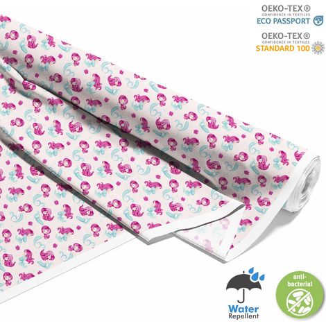 OUTDOOR DEKOSTOFFE OXFORD - Motiv Schöne Meerjungfrau
