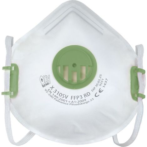 Masque FFP3 - Valve Respiratoire - Réutilisable - Protection Contre Poussières Fumées Brouillards - VLEP ≤ 0,05 mg/m3 - 1 Pièce (1/4)