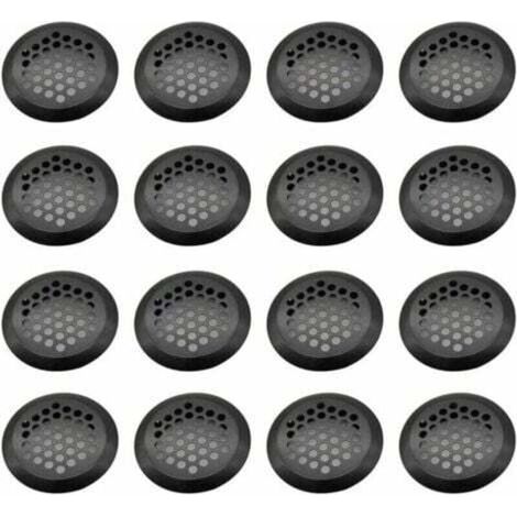 ZVD-Grille Ventilation Inox Ronde, 16 Pièces Maille Trou D'aération, Acier Inoxydable Grille D'aération Trou, Grille D'évacuation Ventilation, pour Armoire Cuisine, Meubles, Armoire à Chaussures(3 (1/4)