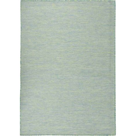 Tapis extérieur à tissage plat Terrasse Salon Cuisine - Tapis de jardin 200x280 cm Turquoise BV386916 - BonneVie (1/5)