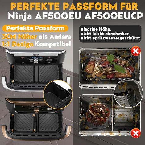 Noir Quadratische Brotbackform pour Ninja Foodi Heißluftfritteuse Schnellkochtopf Backofen, Antihaft Toastbrot (1/3)