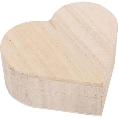 1 boîte en bois en forme de cœur (1/2)