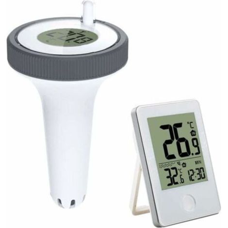Thermomètre de piscine électronique sans fil – Indice d'étanchéité IPX7 – Plage de -40℃ à +70℃ – Affichage LCD avec enregistrement MAX/MIN (1/5)