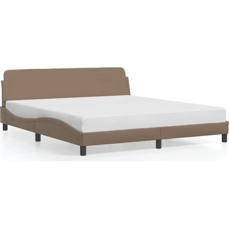 Lit double  Lit adulte  Cadre de lit Dover cappuccino 180x200 cm similicuir